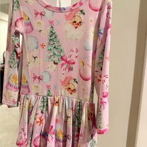 Bums and roses Christmas Santa bodysuit twirl dress